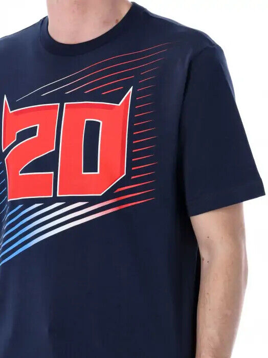 Fabio Quartararo Official "20" Stripes Blue T Shirt 23 33802