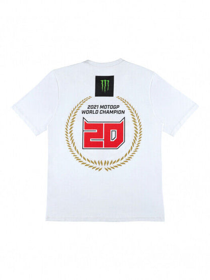 Limited Edition Fabio Quartararo World Champion T Shirt - White