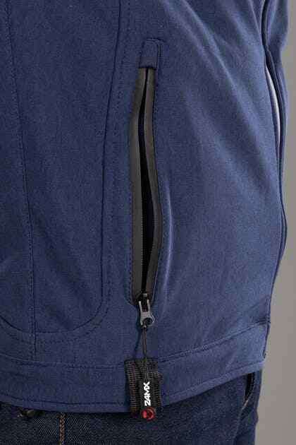 24MX Team Softshell Jacket With Detachable Sleeves Blue -