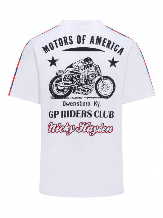 Official Nicky Hayden 69 Motors Of America White T-Shirt - 19 34001