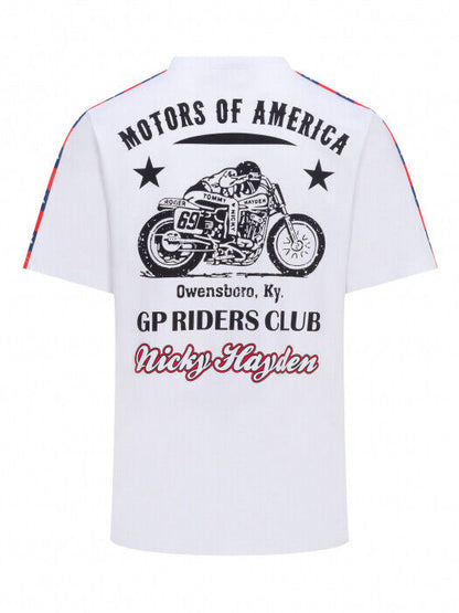 Official Nicky Hayden 69 Motors Of America White T-Shirt - 19 34001