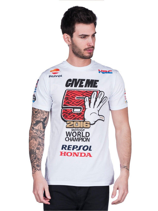 New Official Marc Marquez World Champion 2016 T-Shirt - 16 33091