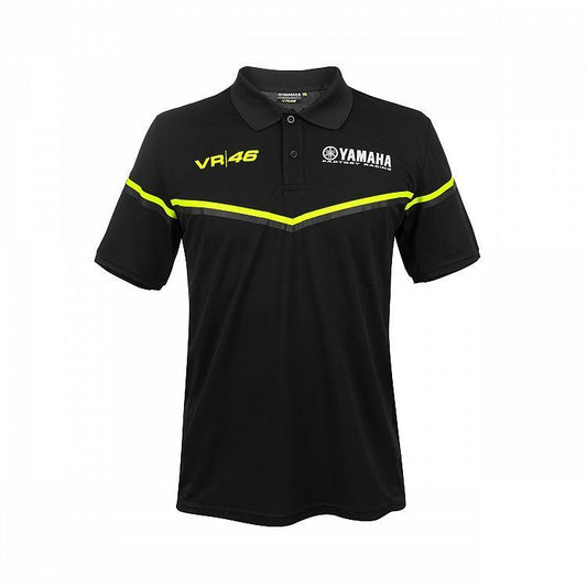 VR46 Official Valentino Rossi Black Yamaha Mans Polo - Ykmpo 315604