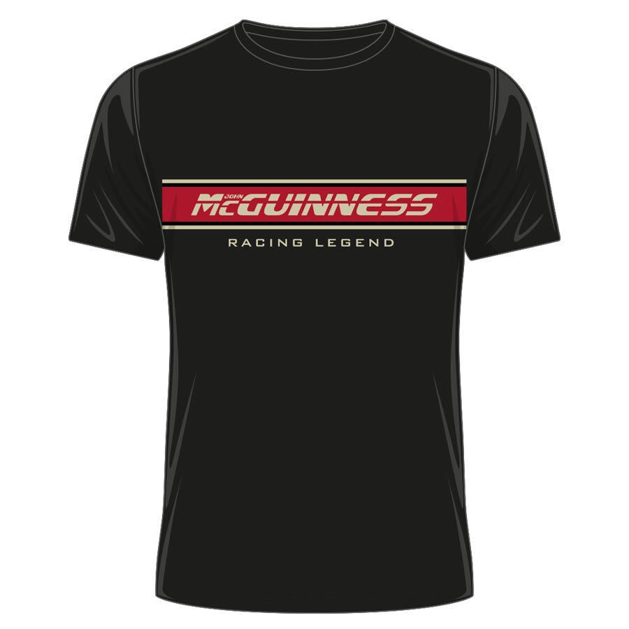 Official John Mcguiness Legends Black T-Shirt -18Jm-Ats1