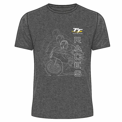 Official Isle Of Man TT Races Dark Heather T'Shirt - 20Ats25Dh