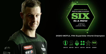 Limited Edition Official Jonathan Rea 2020 6 In A Row World Champion T-Shirt