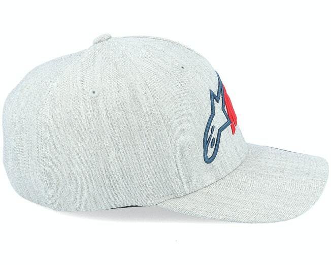 Alpinestar Title Flexifit Grey / Red Baseball Cap - 1230 81060