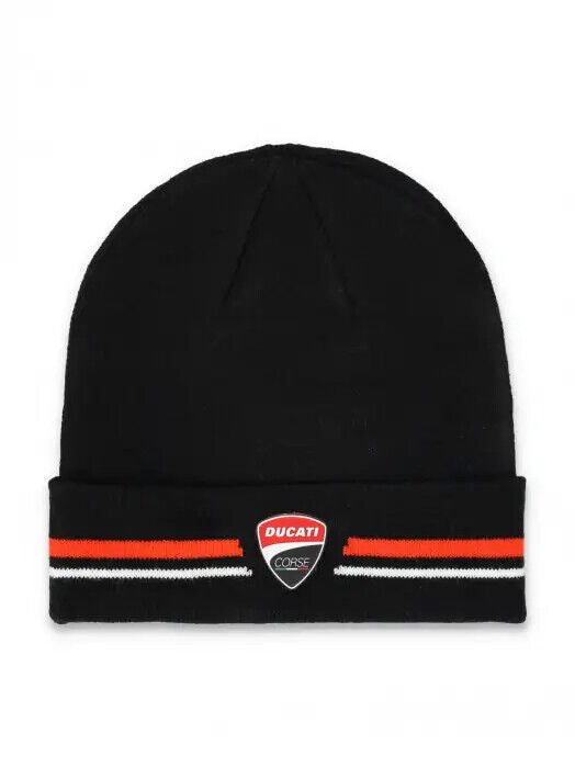 Official Ducati Corse Badge Black Beanie - 23 46006