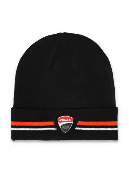 Official Ducati Corse Badge Black Beanie - 23 46006