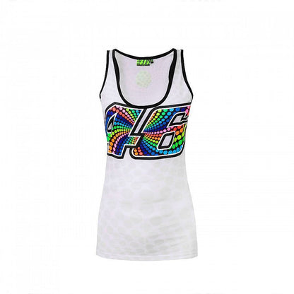 VR46 Official Valentino Rossi White 46 Tanktop - Vrwtt 261103