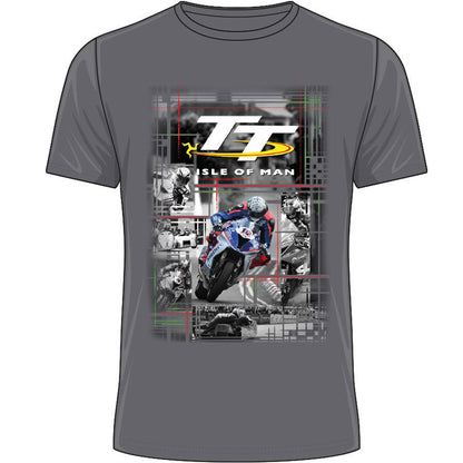 Official Isle Of Man TT Races Senior Race Charcoal Grey T'shirt - 18Ats6G