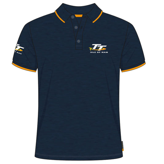 Official Isle Of Man TT Races Petrol Blue Polo Shirt - 19Ap5