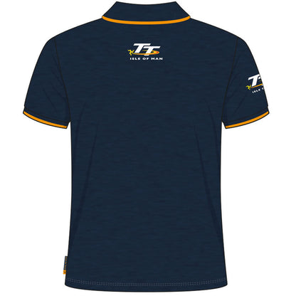 Official Isle Of Man TT Races Petrol Blue Polo Shirt - 19Ap5