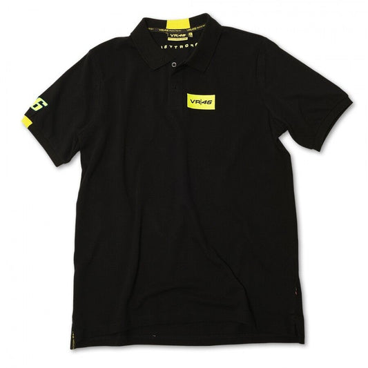 New Official Valentino Rossi VR46 Polo Black - Vrmpo 517 04