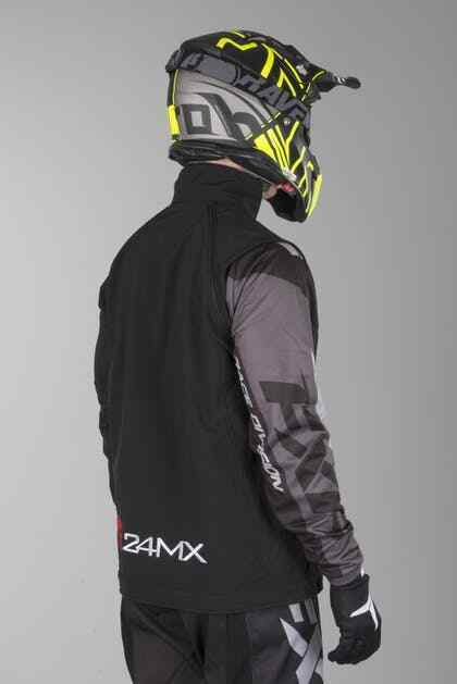24MX Team Softshell Jacket With Detachable Sleeves Black -