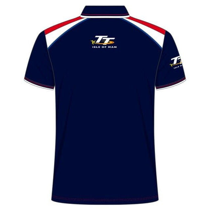 Official Isle Of Man TT Races Navy Blue Polo Shirt - 20Ap1