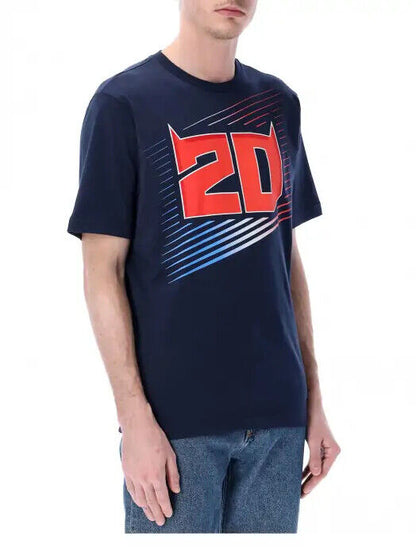 Fabio Quartararo Official "20" Stripes Blue T Shirt 23 33802