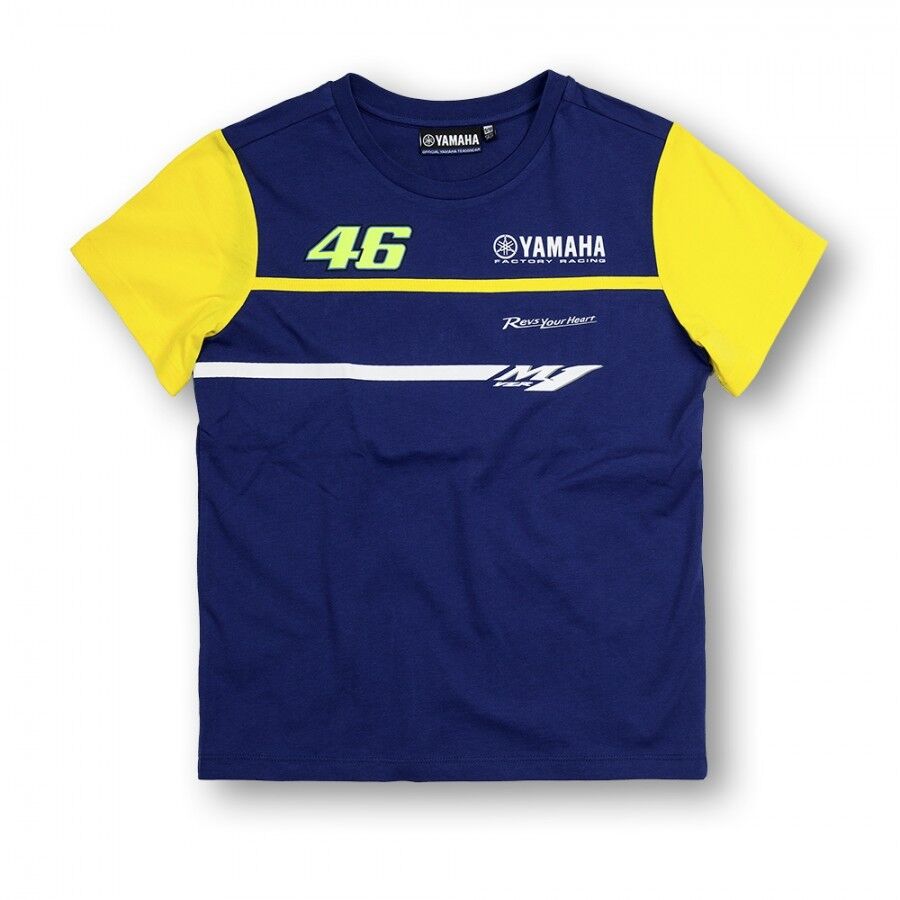 New Official Valentino Rossi VR46 Dual Yamaha Kids Tshirt - Ydkts 166009