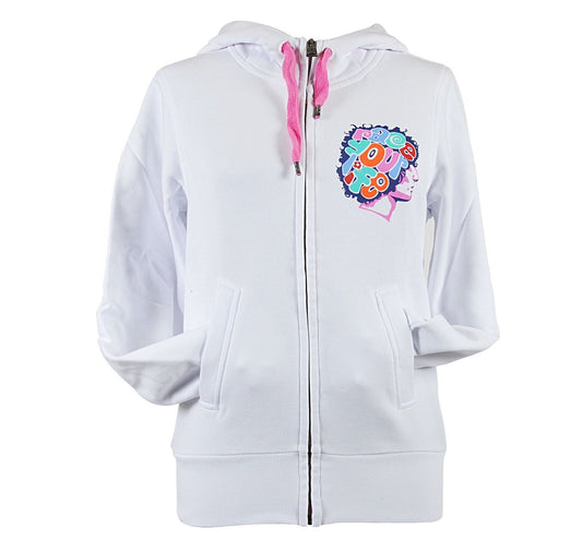 Official Supersic 58 Womans White Hoodie Fleece - 13 25006 06