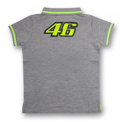 New Official Valentino Rossi VR46 Kids Grey Polo 2016 - Vrkpo 206705