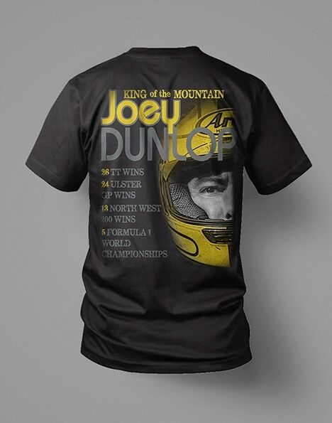 New Official Joey Dunlop King Of The Mountain T'Shirt