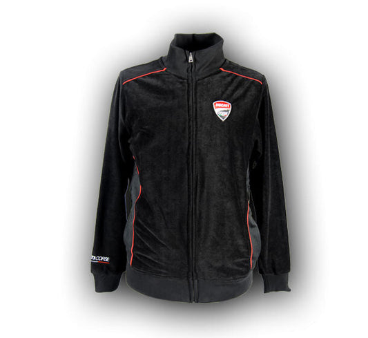 New Official Ducati Corse Black Zip Up Sweatshirt - 14 66001