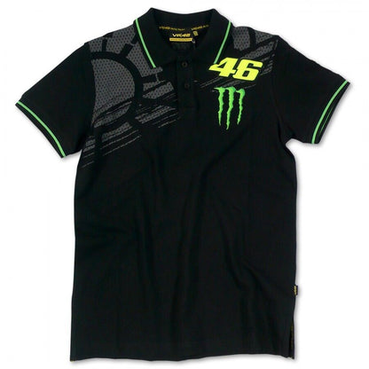 New Official Valentino Rossi VR46 Monster Polo Black 12Xmmopo 1802
