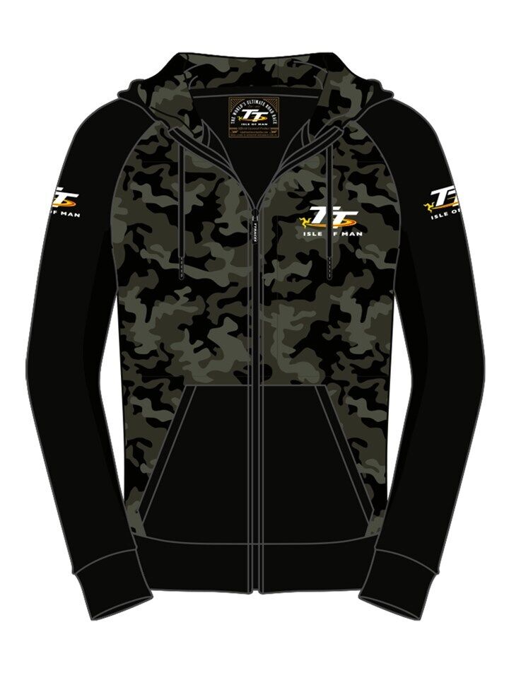 Isle Of Man TT Races Official Kids Camp Full Zip Hoodie - 19Kdch