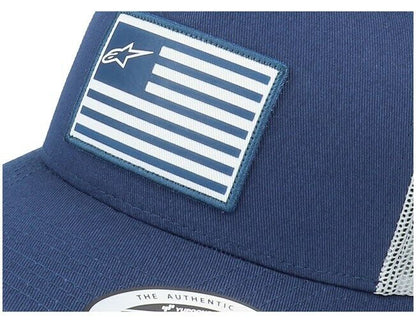 Alpinestar Flag Blue & Grey Truckers Adjustable Baseball Cap - 1211 81013