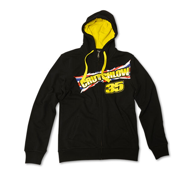 New Official Cal Crutchlow 35 Black Zip Up Hoodie Fleece - Ccmfl69204