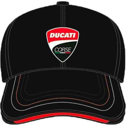 Official Ducati Corse Badge Patch Black Baseball Cap - 19 46007