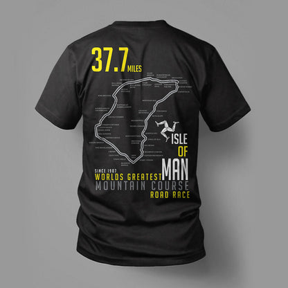 Isle Of Man Course Printed T Shirt