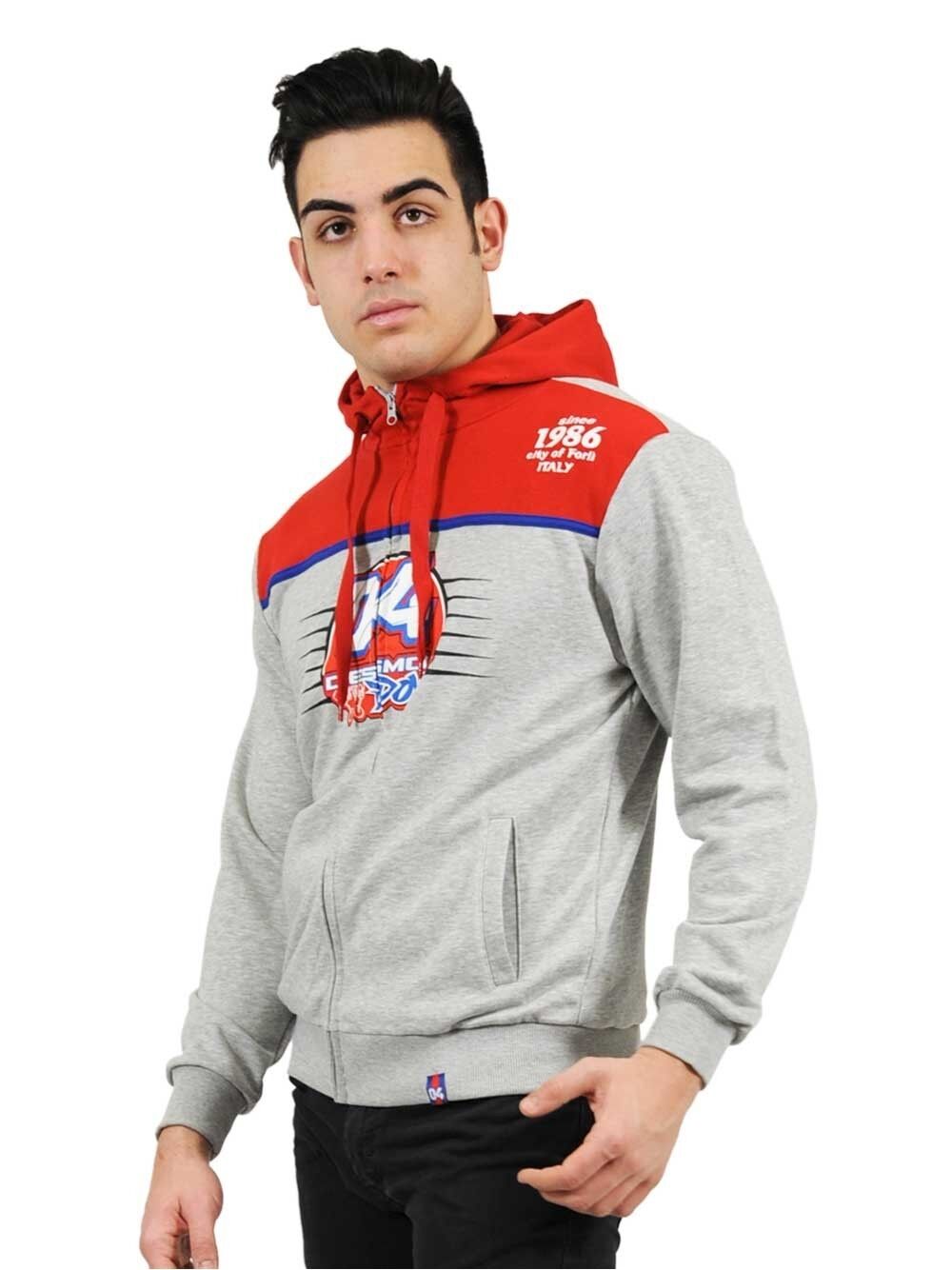 New Official Andrea Dovizioso Grey Fleece Hoodie - 16 22201