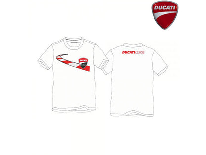 New Official Ducati Corse Kids White T'Shirt