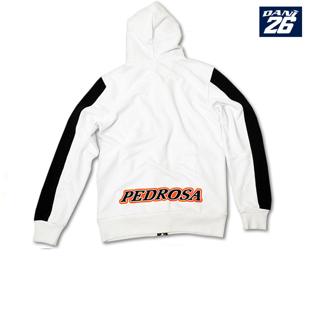 New Official Dani Pedrosa White No.26 Zip Up Hoodie - Dpmfl 751 06