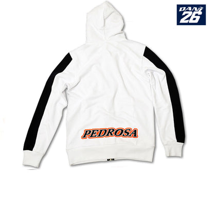 New Official Dani Pedrosa White No.26 Zip Up Hoodie - Dpmfl 751 06